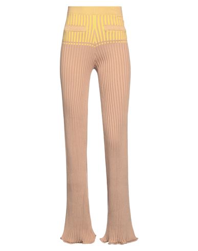 Rabanne Woman Pants Camel Size L Cotton, Polyamide, Elastane In Beige