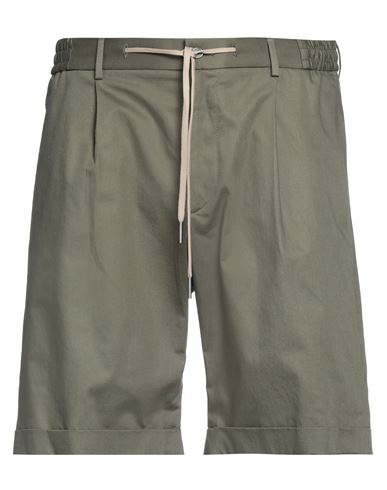 Tagliatore Man Shorts & Bermuda Shorts Military Green Size 32 Cotton, Elastane