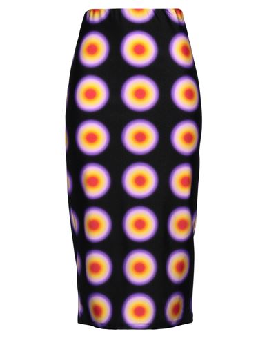 Sportmax Gestro Printed Tech Jersey Midi Skirt In Black