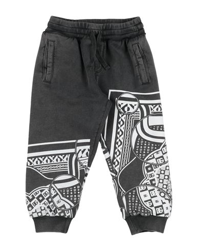 Shop Dolce & Gabbana Toddler Boy Pants Lead Size 5 Cotton, Elastane In Grey