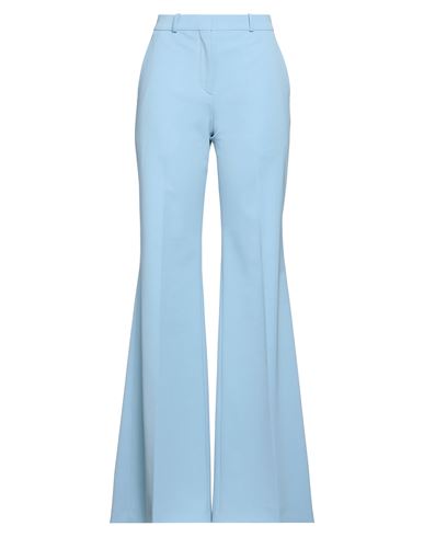 Shop Del Core Woman Pants Sky Blue Size 4 Polyester, Virgin Wool, Elastane