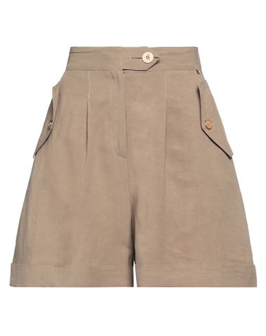 Kocca Woman Shorts & Bermuda Shorts Khaki Size 6 Viscose, Linen In Beige