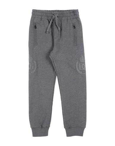 Shop Dolce & Gabbana Toddler Boy Pants Grey Size 6 Cotton, Elastane