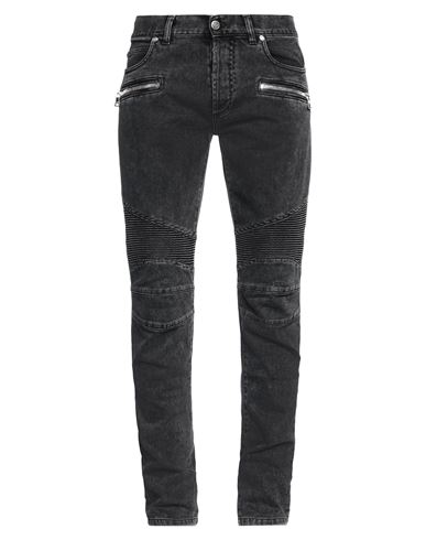 Balmain Man Jeans Black Size 31 Cotton, Elastane