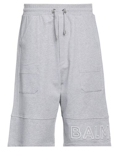 Balmain Man Cropped Pants Light Grey Size M Cotton, Elastane, Polyester