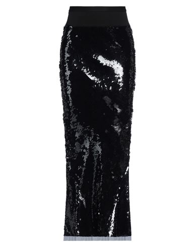 Rick Owens Woman Maxi Skirt Black Size 12 Silk, Cotton, Polyamide