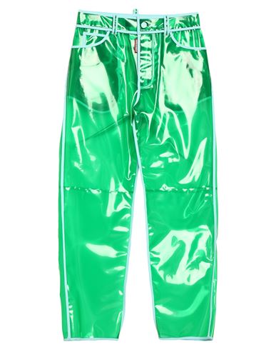 Dsquared2 Woman Pants Green Size 2 Pvc - Polyvinyl Chloride, Polyamide, Elastane