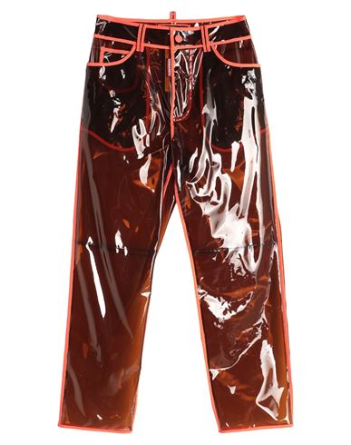 Dsquared2 Woman Pants Steel Grey Size 2 Pvc - Polyvinyl Chloride, Polyamide, Elastane In Red