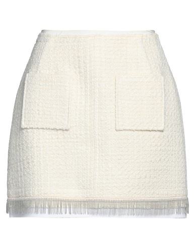 N°21 Woman Mini Skirt Ivory Size 8 Acrylic, Wool, Polyester, Cotton, Brass In White