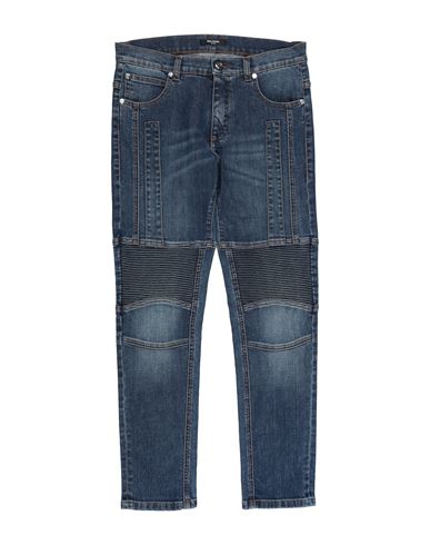 Shop Balmain Toddler Boy Jeans Blue Size 6 Cotton, Elastane