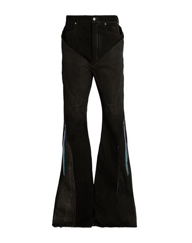Shop Rick Owens Man Jeans Dark Brown Size 34 Cotton, Elastomultiester, Rubber