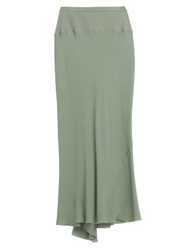Shop Rick Owens Woman Maxi Skirt Military Green Size 6 Viscose, Silk