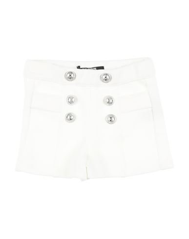 Shop Balmain Newborn Girl Shorts & Bermuda Shorts White Size 3 Cotton