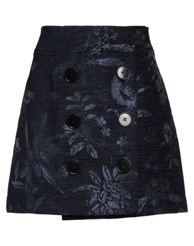 Shop Golden Goose Woman Mini Skirt Navy Blue Size 4 Acrylic, Acetate, Polyester
