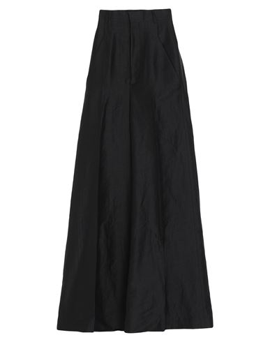 Shop Rick Owens Woman Pants Black Size 10 Linen, Polyamide