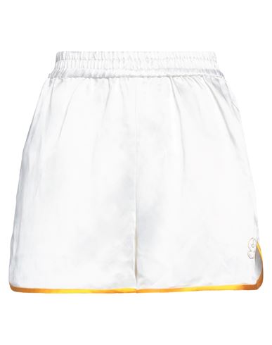 Sandro Woman Shorts & Bermuda Shorts Cream Size 10 Viscose, Linen, Polyester In White