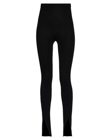 Shop Rick Owens Woman Leggings Black Size L Virgin Wool, Polyamide, Elastane