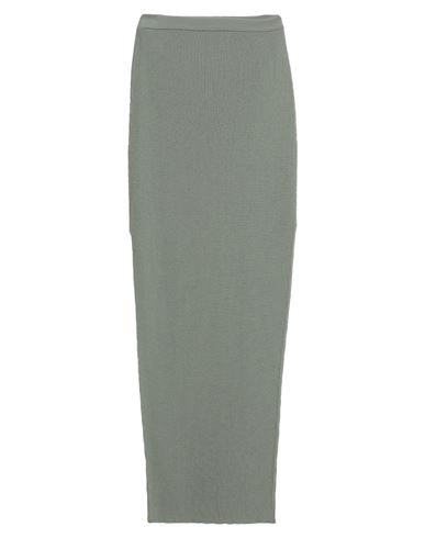Shop Rick Owens Woman Maxi Skirt Military Green Size S Virgin Wool, Polyamide, Elastane