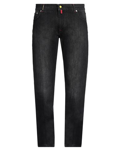 Kiton Man Jeans Black Size 32 Cotton, Elastane