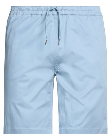 Sandro Man Shorts & Bermuda Shorts Sky Blue Size 32 Cotton, Lyocell, Elastane