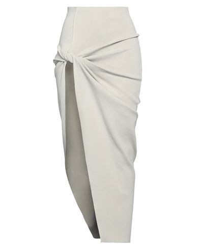 Rick Owens Woman Maxi Skirt Light Grey Size S Viscose, Polyester, Polyamide, Elastane