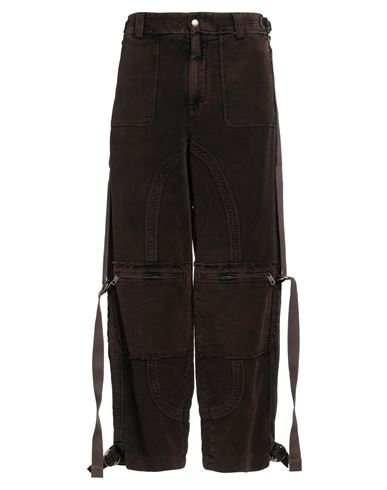 Shop Dolce & Gabbana Man Pants Dark Brown Size 40 Cotton