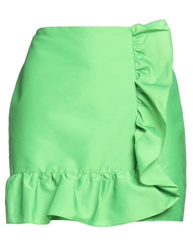 Shop Sandro Woman Mini Skirt Green Size 10 Polyester, Polyamide