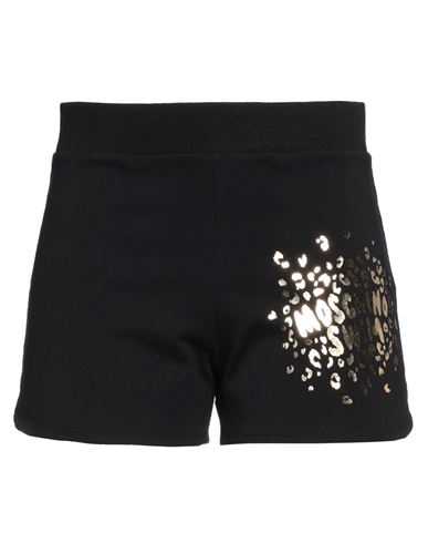Moschino Woman Shorts & Bermuda Shorts Black Size L Cotton, Elastane In Pattern