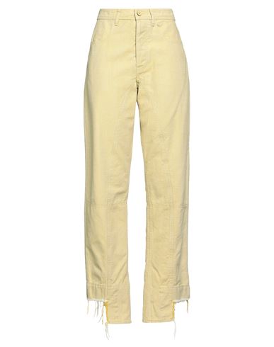 Shop Jil Sander Woman Jeans Yellow Size 6 Cotton