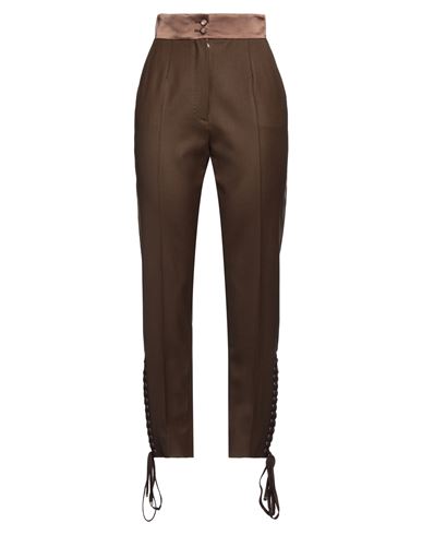 Dolce & Gabbana Woman Pants Brown Size 10 Wool, Silk, Polyester, Elastane