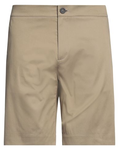 Shop Sandro Man Shorts & Bermuda Shorts Khaki Size 32 Cotton, Lyocell, Elastane In Beige