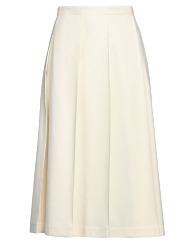Jil Sander+ Woman Midi Skirt Ivory Size 8 Wool, Polyamide In White