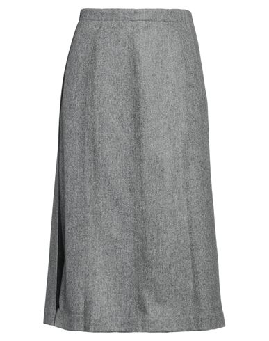 Jil Sander+ Woman Midi Skirt Grey Size 6 Wool, Polyamide In Gray