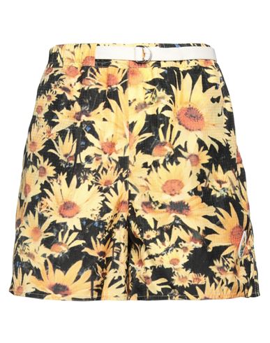 Shop Jil Sander Woman Shorts & Bermuda Shorts Yellow Size 8 Polyamide, Silk