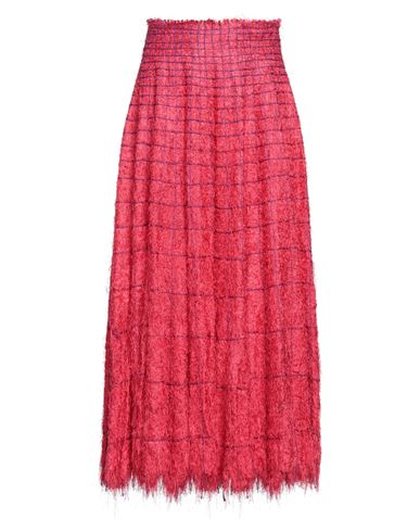 Shop Pé De Chumbo Pe' De Chumbo Woman Maxi Skirt Red Size M Viscose, Cotton