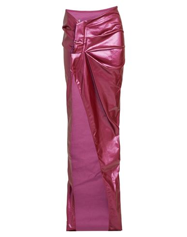 Rick Owens Woman Mini Skirt Fuchsia Size 6 Cotton, Elastomultiester, Rubber In Pink