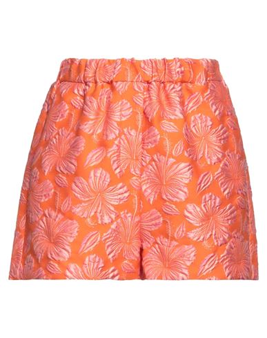 Msgm Woman Shorts & Bermuda Shorts Orange Size 4 Cotton, Polyester, Polyamide