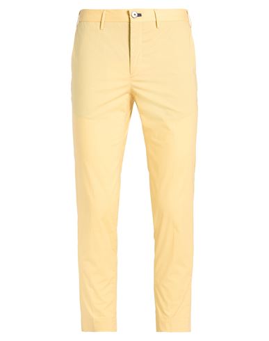Incotex Man Pants Yellow Size 34 Cotton, Elastane In Yellow