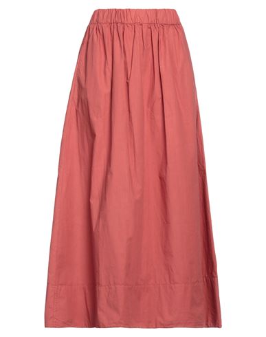 Zhelda Woman Midi Skirt Rust Size 2 Cotton In Red