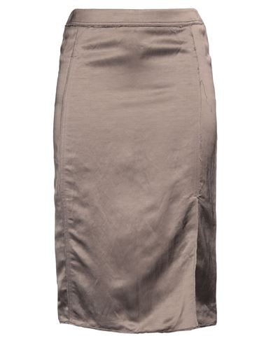 Tom Ford Woman Midi Skirt Lead Size 2 Viscose, Linen In Grey