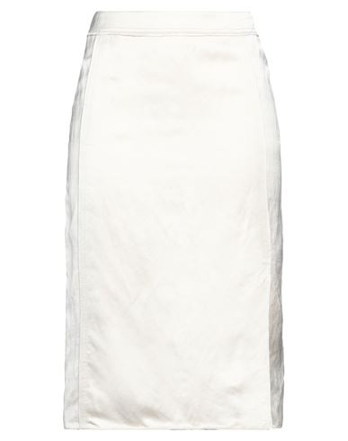 Tom Ford Woman Midi Skirt Off White Size 2 Viscose, Linen