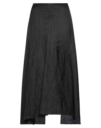 Shop Quira Woman Midi Skirt Black Size 6 Linoleum, Viscose