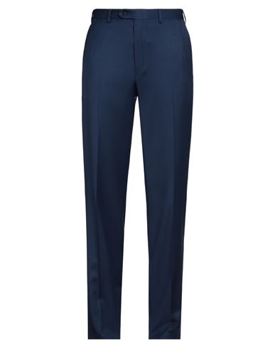 Shop Brioni Man Pants Navy Blue Size 40 Virgin Wool