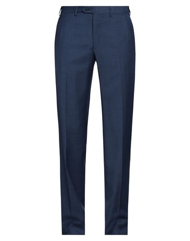 Shop Brioni Man Pants Slate Blue Size 34 Wool