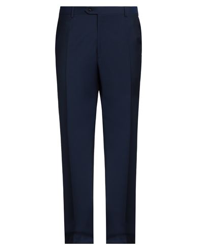 Shop Brioni Man Pants Navy Blue Size 46 Wool