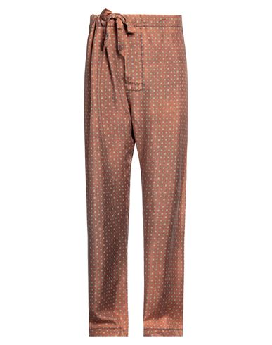 Shop Maison Margiela Man Pants Brown Size 30 Silk