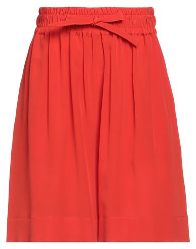 Gentryportofino Woman Shorts & Bermuda Shorts Orange Size 12 Silk