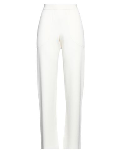 Gentryportofino Woman Pants Ivory Size 8 Silk, Cotton In White
