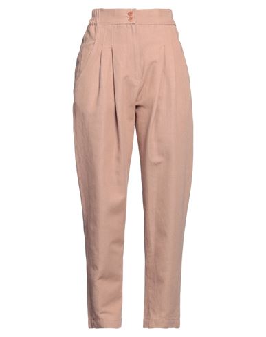 Gentryportofino Woman Pants Pastel Pink Size 10 Cotton, Linen