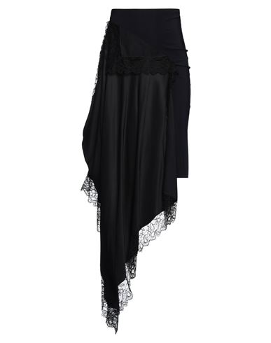 Shop Mm6 Maison Margiela Woman Midi Skirt Black Size S Polyamide, Elastane, Viscose